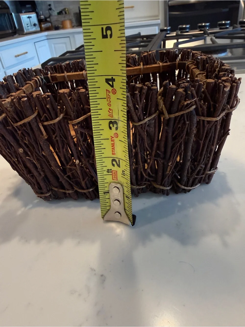 A.T. Imports Faux Pink Geranium Floral Arrangement Twig Basket Cottagecore